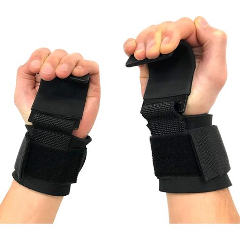 1 pcs Crochet Musculation Poignet - Crochet de Levage en Acier avec Grip Antidérapant - Lifting Straps, Musculation, Fitness, Haltérophilie-Fei Yu (1/5)