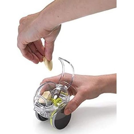 Garlic Press, Slicer, Garlic Press, Manual Grinder, Convenient for Garlic, Quick Chopper for Fruits and Vegetables, Hand Chopper (1/4)