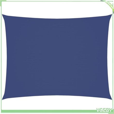 Voile de parasol - FAFEICY - 135546 - Rectangulaire 4x5 m - Tissu Oxford enduit PU - Bleu anti-UV (1/5)