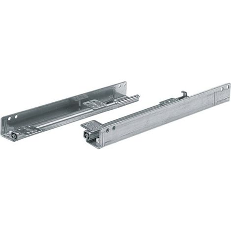 Hettich Schreibpl.-Auszugsführ. m.Rücklaufarret. Quadro 25 56014 Stahl verzinkt (1/2)