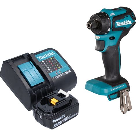 Makita DDF 083 SM1 Perceuse-visseuse sans fil 18 V 40 Nm 1/4'' Brushless + 1x batterie 4,0 Ah + chargeur