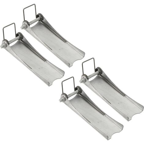 Set di 4 ganci di sicurezza in acciaio al carbonio per gancio di traino, camion, rimorchio, gru, gancio di sollevamento (spessore 1 mm, 10 tonnellate)