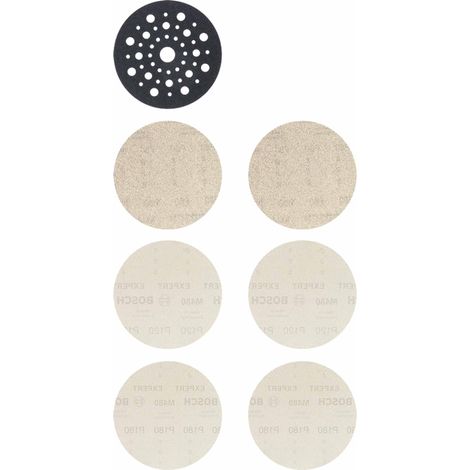Kit de disques abrasifs réticulés Expert M480 125mm - BOSCH - 2608901202 (1/10)