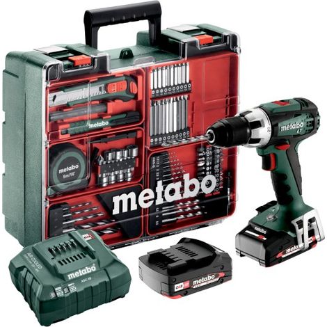 Akku Bohrschrauber Metabo BS 18 LT Set 18V, Akkus u. Ladegerät