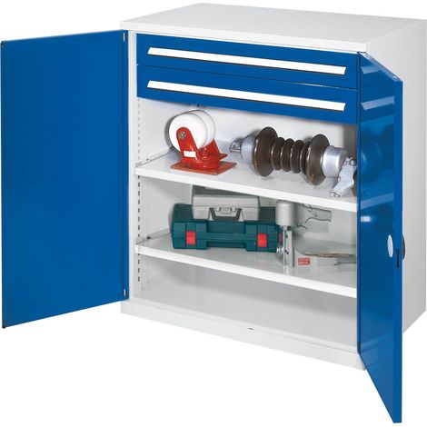 Kappes Schwerlast-Beistellschränke ohne Mitteltrennwand 1110x1000x600mm Modell 63 Doppelwandtüren enzianblau