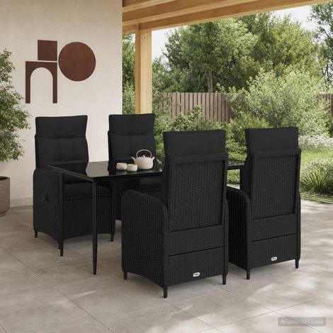 vidaXL Sofa-Tischset 5 pcs PE Rattan und pulverbeschichteter Stahl (1/5)