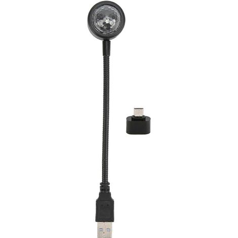Projecteur d'étoiles USB, veilleuse LED, commande vocale, rotation à 360°, style romantique, portable pour voiture (1/4)
