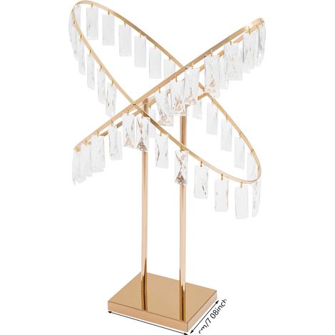 Blumenstand, X-förmiges Design, elegante Acrylpendel, Gold (1/2)