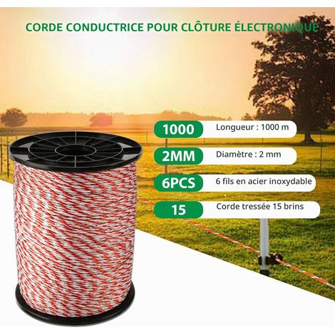 1000 M Fil de Clôture Électrique,Clôture Electrique pour animaux (1/5)