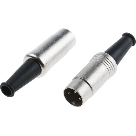 Connecteur DIN RS PRO, 3 contacts, Mâle, Montage sur câble, A souder ( Prix pour Paquet de 5 )