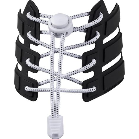 Lacets élastiques sans nœud (122 cm, 1 paire) en latex extensible pour baskets enfants et adultes (1/5)