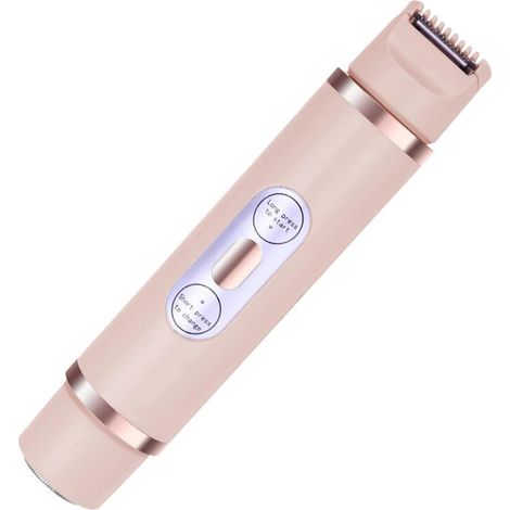 Rasoir électrique à Double Tête, Tondeuse à Cheveux Rechargeable par USB pour Femmes et Hommes avec Tête de Tondeuse à Cheveux de 5 Mm de Long, Rasage Précis (PINK) (1/5)