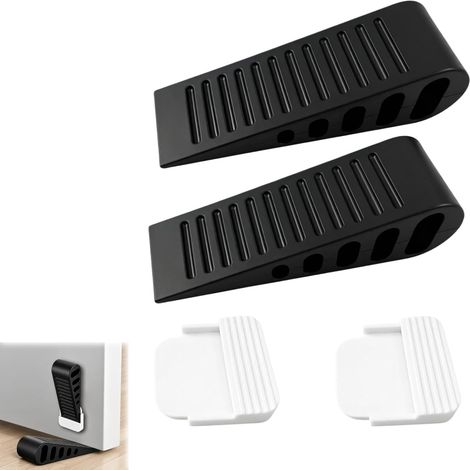 Fermaporta antiscivolo in gomma naturale Cuneo per porte resistente e robusto per pavimenti Protezione per la sicurezza dei bambini Adatto a tutte le superfici: legno, piastrelle, moquette (1/5)