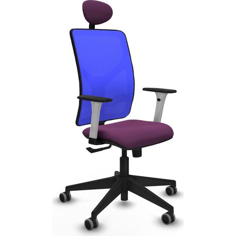 Sedia da ufficio piqueras y crespo Motilla blu pelle sintetica viola (1/2)