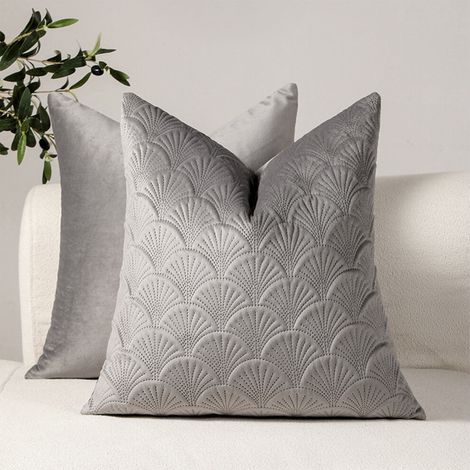 Taie d'oreiller en velours épais gaufré, tissu velours à motif floral 3D, taie d'oreiller décorative, taie d'oreiller d'intérieur/extérieur, housse de coussin
