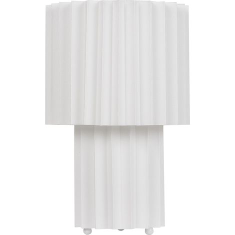 Tischlampe ALFEIOS Leinen Weiß