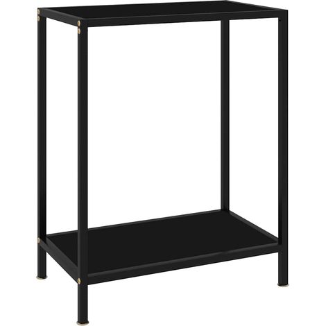 Table console-Table d'entrée Noir 60x35x75 cm Verre trempé 171650 (1/5)