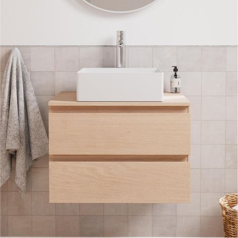 Einzelwaschtisch-Unterschrank-Set 60 cm + SORRENTO Spüle