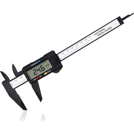 Calibrador digital clásico de 150 mm / 6 pulgadas con gran pantalla LCD para mediciones externas, internas, de profundidad e inclinación - Herramienta de medición electrónica (1/5)
