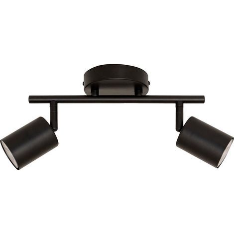 Applique Murale 2 Spots Orientables "Vico" 16cm Noir (1/5)