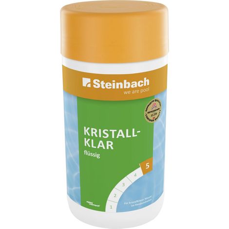 Steinbach Poolpflege Kristallklar Algezid 1 L, Aktivsauerstoff Poolchemie (1/8)