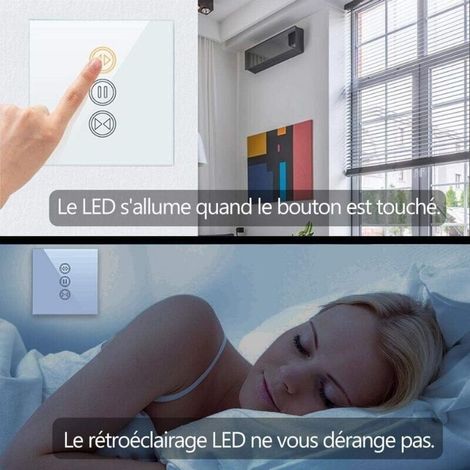 Aimoonsa – Interruttore intelligente per tapparelle – Compatibile con Alexa e Google Home – Comando touch retroilluminato – Programmazione tramite app – Confezione da 4 (1/4)