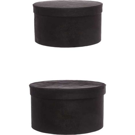 ARPIMEX Set Natale 2 Scatole Cilindri D 28,5 Cm H 16 Cm Nero