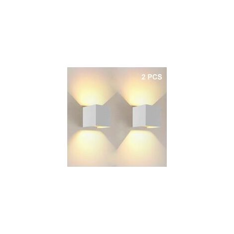 LED Innen-Wandleuchte Up and Down, Warmweiß, Einstellbarer Strahlwinkel für Zuhause - 2 Stück Weiß (1/2)
