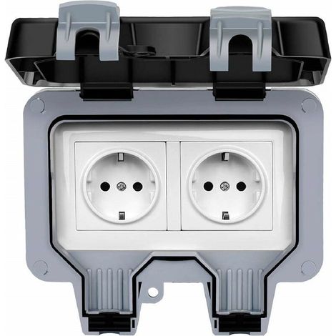 Prise PC IP66 Étanche Anti Poussière Mural Norme Allemande 220-250V 16A 100Mo 50mH Fiche Femelle Mâle Prise Courant Plug Imperméable Etanchéité - Design (1/5)