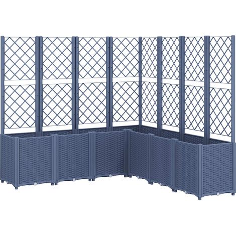 Maison Exclusive - Fioriera Giardino con Traliccio Grigio Blu 160x160x140 cm PP