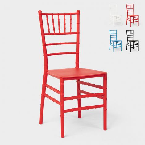 Sillas tradicionales de diseño clásico para ceremonias Chiavarina X - Rojo (1/5)