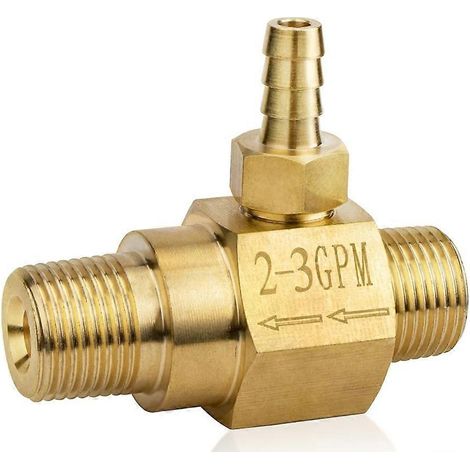 Unité de jet chimique 2-3 Gpm 100774 compatible avec les nettoyeurs haute pression et les nettoyeurs à eau de type pompe à usage général unité de jet aval/unité de jet de savon 3/8 pouce. (1/5)