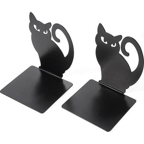 Serre-livres robustes (2 pièces) - Serre-livres en forme de chat persan - Créatif - Pour bureau, école, bureau (1/5)