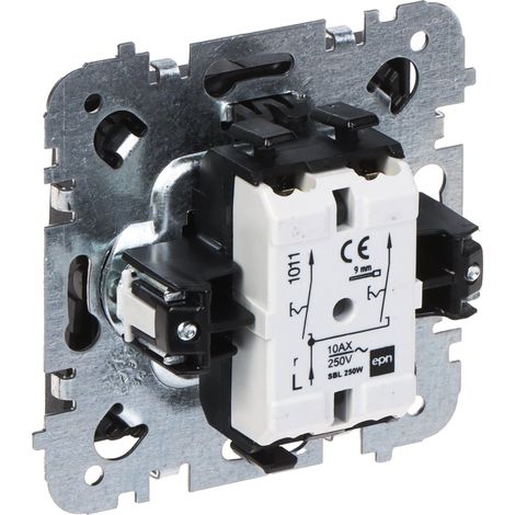 Interrupteur encastré pour lustre Santra sans cadre, noir 4111-19 (1/3)