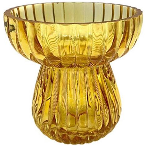 EDG Vaso Righe Biforma Giallo H 11 cm (1/4)