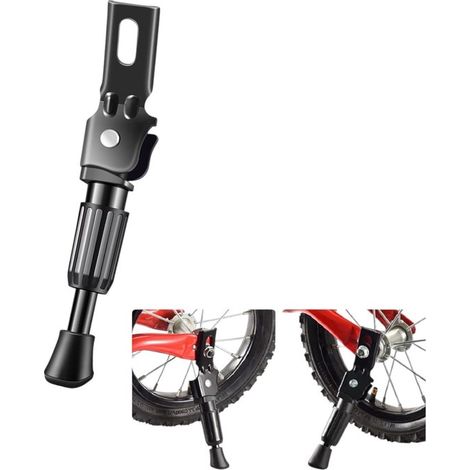 Cavalletto per bicicletta da 16 pollici Cavalletto per bicicletta migliorato, con molla, per biciclette per bambini da 16 pollici Nero 9,95 x 1,25 cm (1/5)