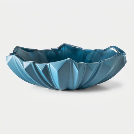 Centrotavola in vetro di design Made in Italy Iceberg - Blu (1/2)