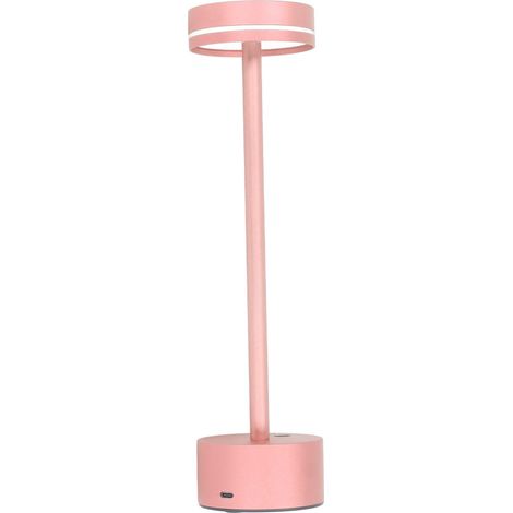 Lampe de table sans fil LED rechargeable, 3 couleurs, intensité variable, tactile, idéale pour les tables de chevet, les restaurants, les bars et la maison (couleur or). (1/5)