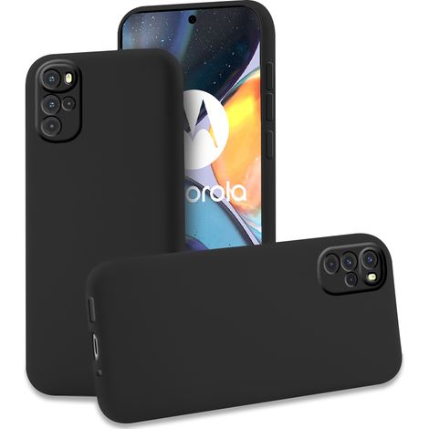 FUNDA para Motorola Moto G22 4G FUNDA DELGADA MATE NEGRO MATE + CRISTAL (1/3)