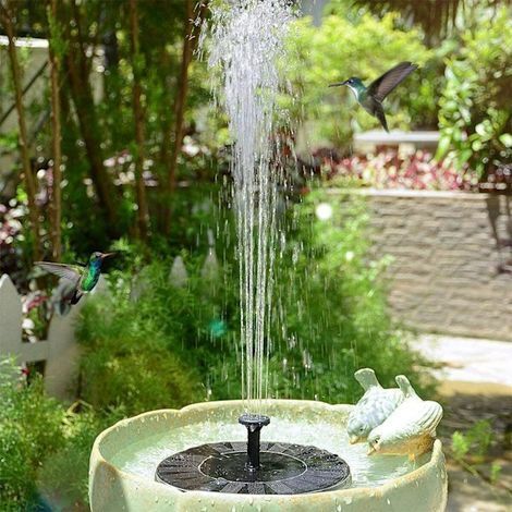 Fontaine à eau solaire - Pompe solaire pour fontaine - 13 cm, noire, SD (1/5)