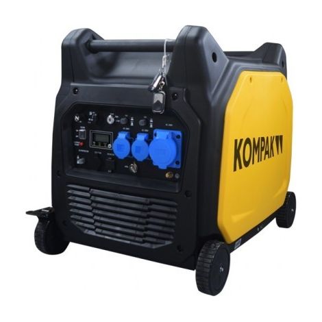 Groupe électrogène essence 6500W inverter insonorisé – Moteur 4 temps OHV – Autonomie 8h – Idéal pour foodtruck et installation solaire – Kompak