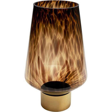 Vase Design Caramel en Verre - 41 cm - Fait à la Main - Marron (1/5)