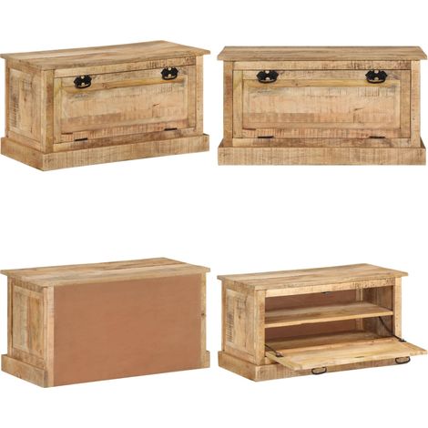 Banc de rangement de chaussures 85x40x45 cm Bois de manguier - Banc Coffre - Banc Rangement Chaussures - Banc Entrée - Mobilier Intérieur - Meubles Salle D'entrée - Home & Living (1/5)