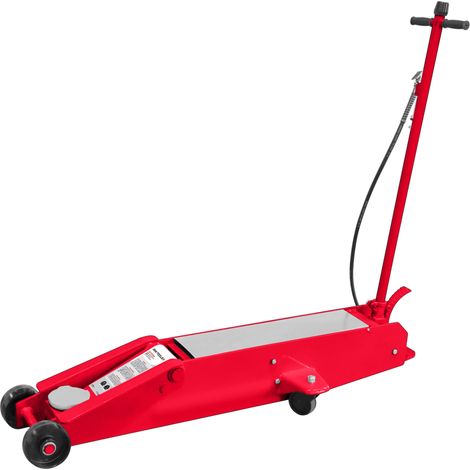 Cric rouleur hydropneumatique lourd - 10 tonnes - Hauteur maximale 650 mm - Idéal pour camionnettes, bus et camions MW Tools CAT10TLNP