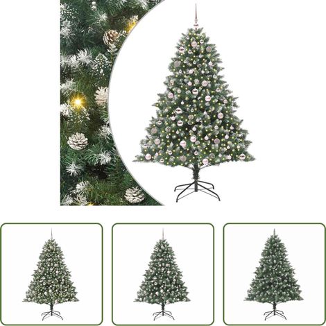 LED-Weihnachtsbaum - Künstlicher Weihnachtsbaum mit 300 LEDs mit Ständer Grün 180 cm (1/5)