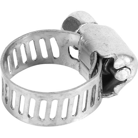 10 Stück verstellbare Edelstahl-Schlauchschellen für 3/8"-1/2"-Kraftstoffleitungen (1/5)