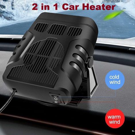 Kit disappannamento per auto - 12V - 150W - Portatile - Si collega all'accendisigari - Sbrinatore per auto 2 in 1 - Riscaldamento/raffreddamento rapido (1/4)