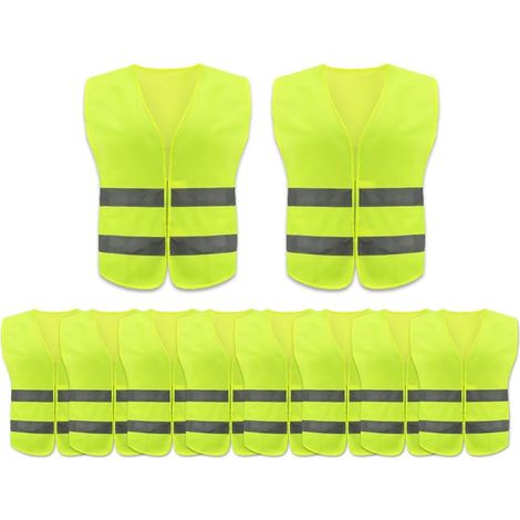Gilet de Sécurité, Jaune Gilet de Sécurité Réfléchissant, Gilet De Sécurité Haute Visibilité, Gilet Réfléchissant, Gilet Réfléchissant de Voiture, pour Conducteurs Travailleurs Unisexe (1/5)