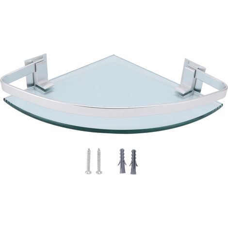 Étagère triangulaire en verre pour douche, support de rangement mural pour salle de bain (1/5)