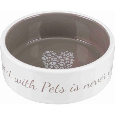 Gamelle pet'S home, en céramique 0,3 L/ø 12 cm, crème/taupe (1/5)